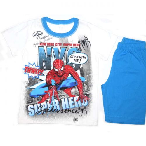 Πυτζάμα παιδική Spiderman κοντομάνικη βαμβακερή