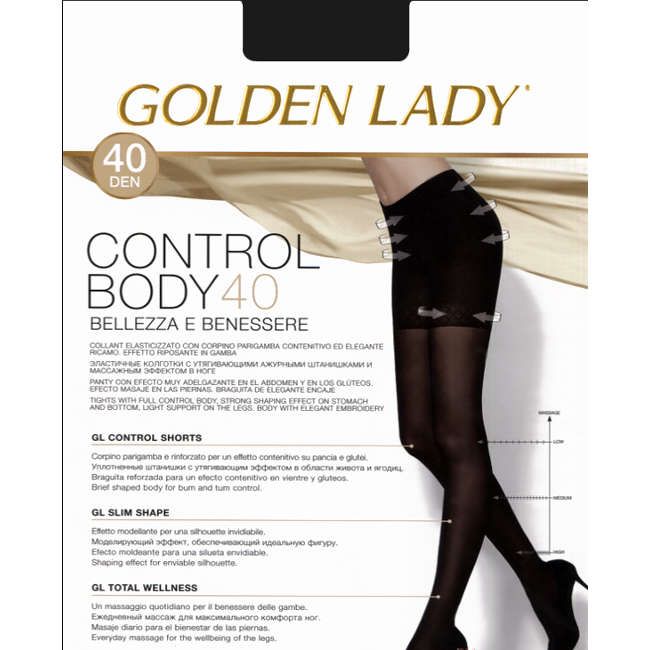 Καλσόν Control Body 40 της Golden Lady με λαστέξ σε Μαύρο
